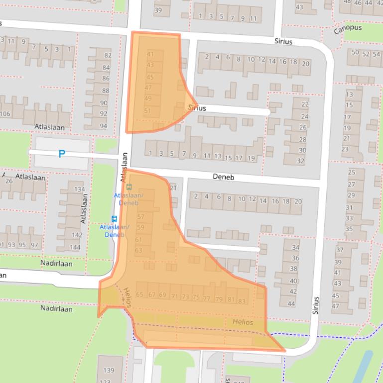 Kaart van postcodegebied 7904JH.