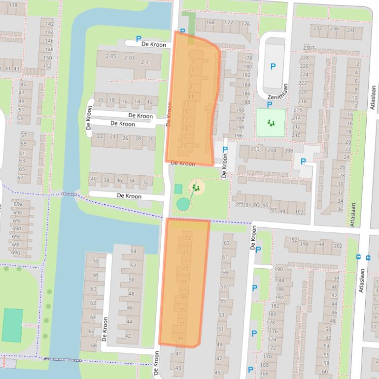 Kaart van postcodegebied 7904KA.