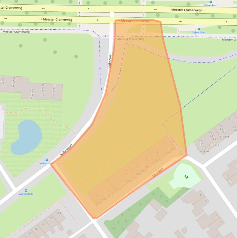 Kaart van postcodegebied 7905AJ.