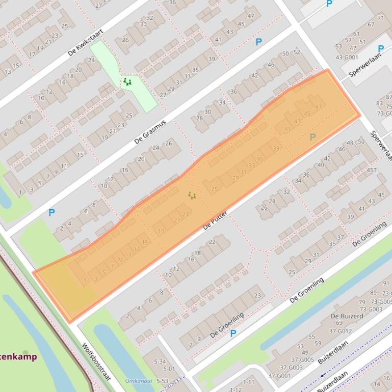 Kaart van postcodegebied 7905AP.