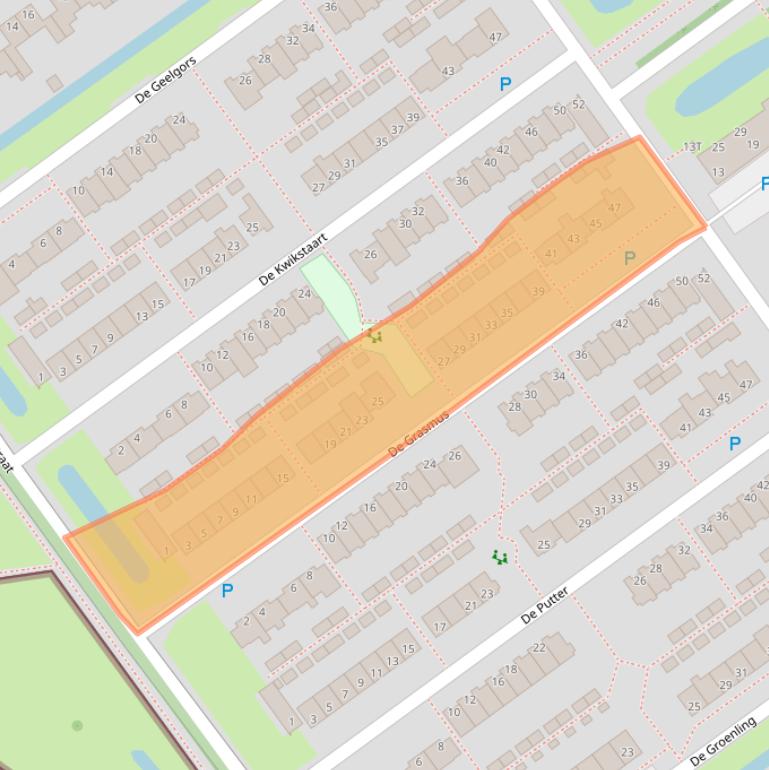 Kaart van postcodegebied 7905AT.