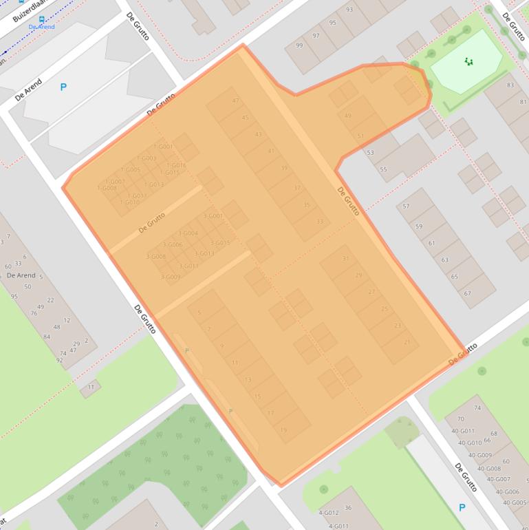 Kaart van postcodegebied 7905BA.