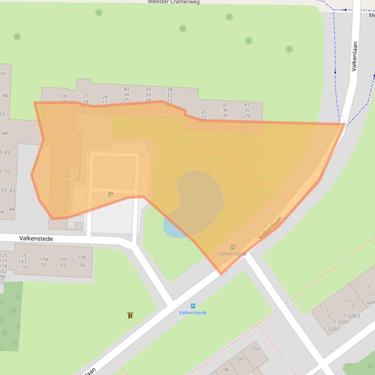 Kaart van postcodegebied 7905BM.