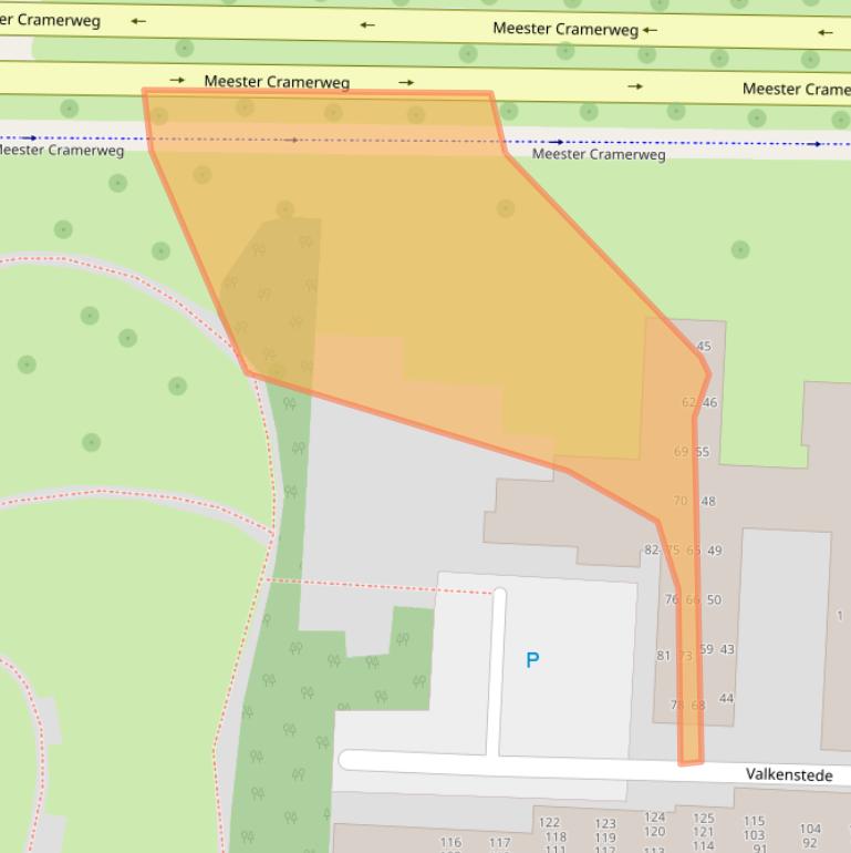 Kaart van postcodegebied 7905BS.