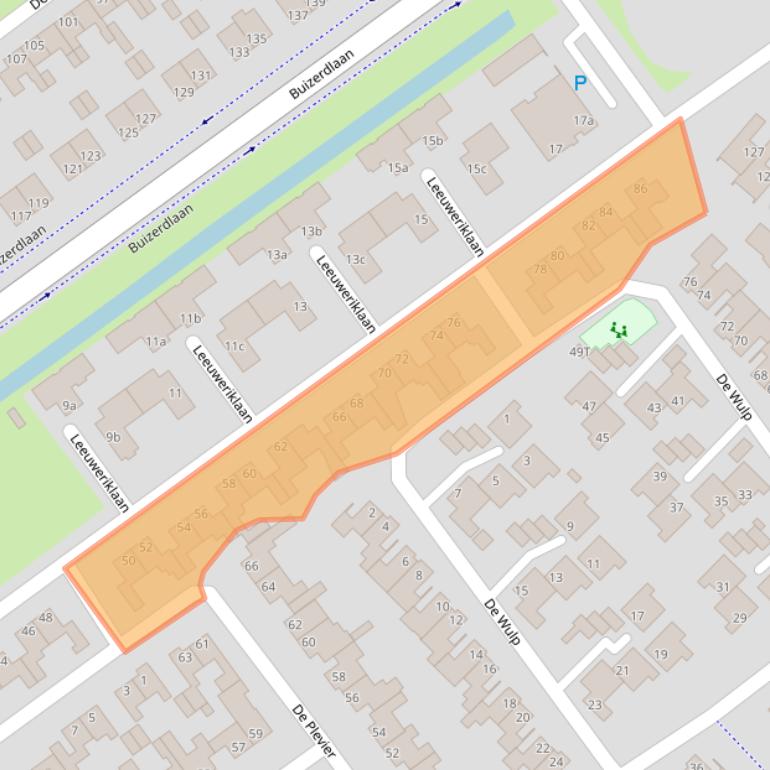 Kaart van postcodegebied 7905CC.