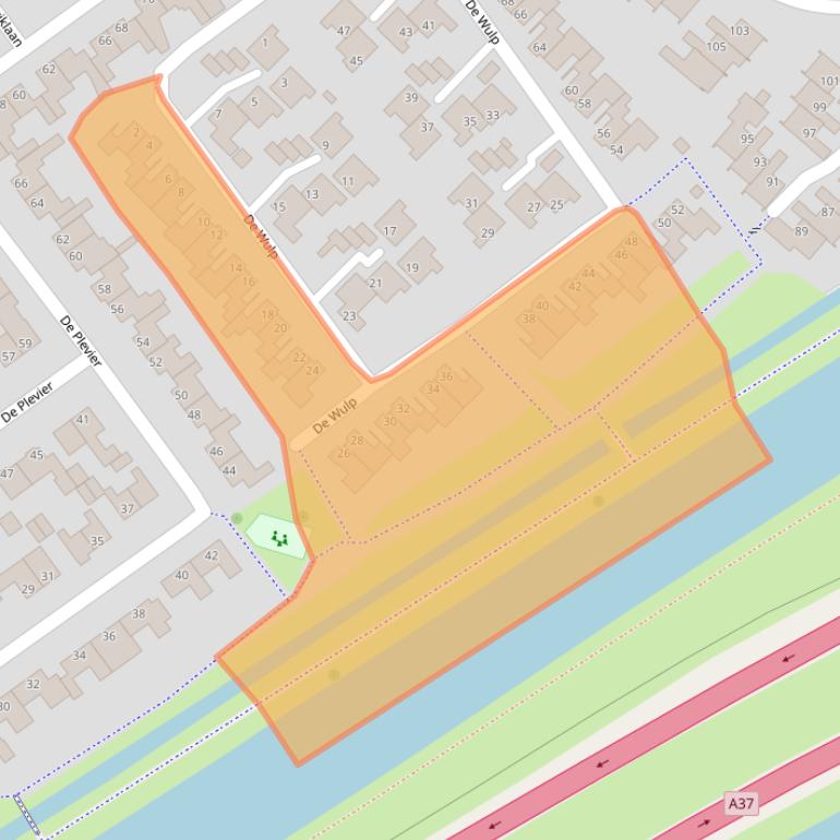 Kaart van postcodegebied 7905CP.