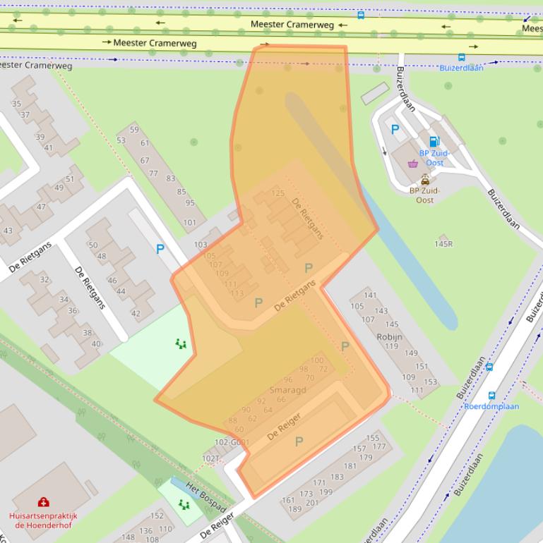 Kaart van postcodegebied 7905GP.