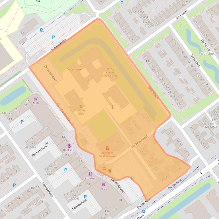 Kaart van postcodegebied 7905GX.