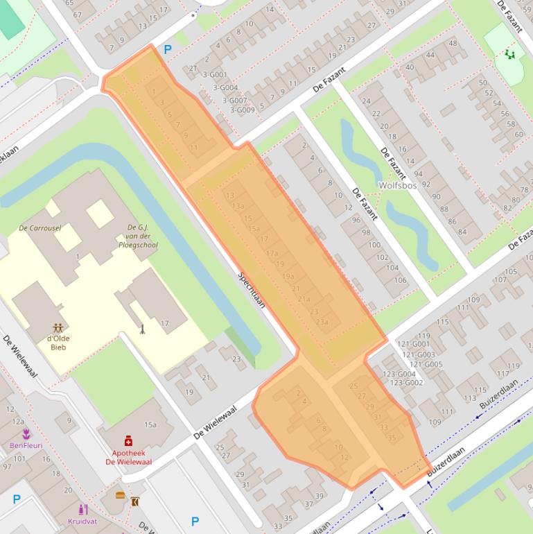 Kaart van postcodegebied 7905HH.