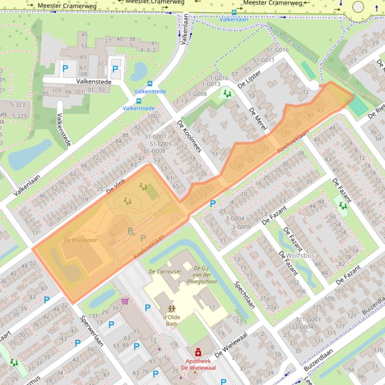 Kaart van postcodegebied 7905HJ.