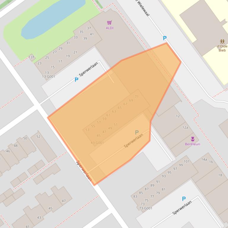 Kaart van postcodegebied 7905HR.