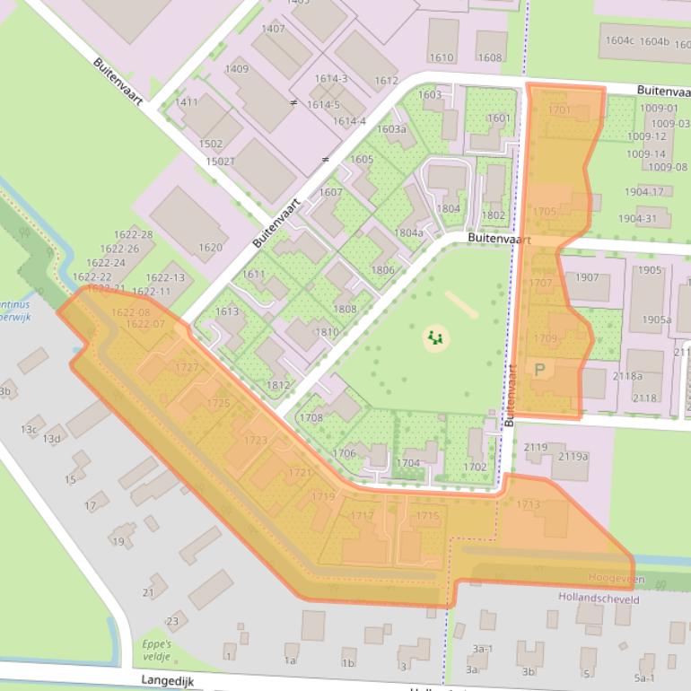 Kaart van postcodegebied 7905SN.