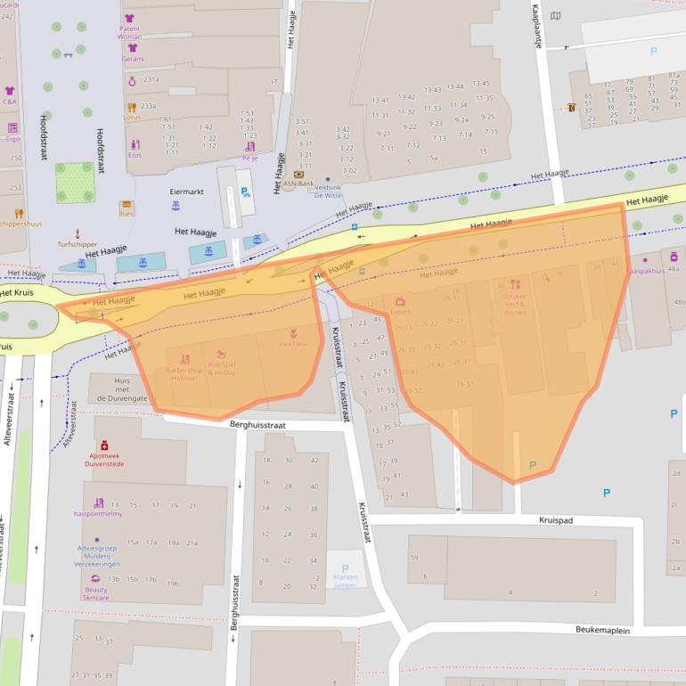 Kaart van postcodegebied 7906AA.
