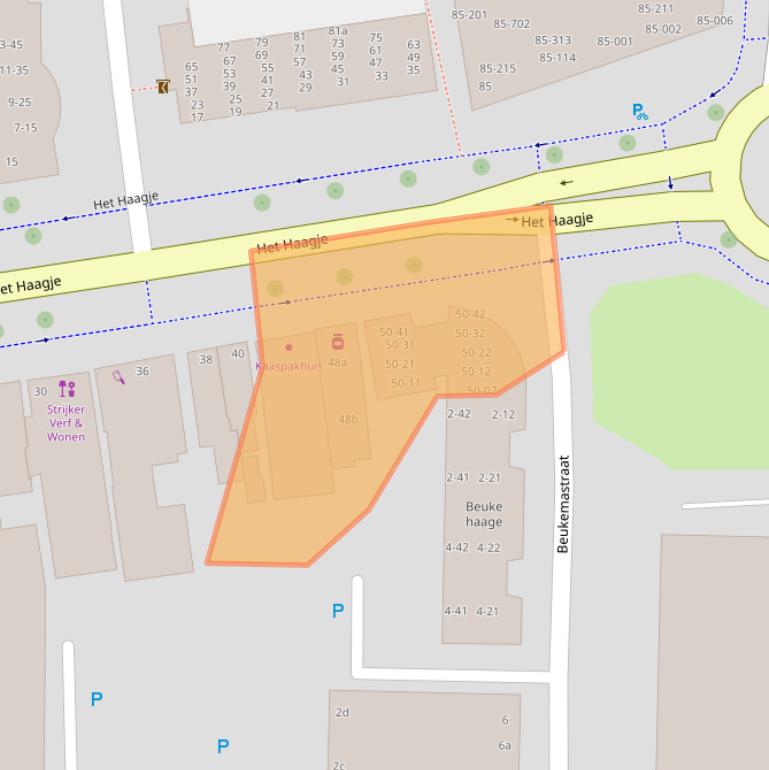 Kaart van postcodegebied 7906AB.