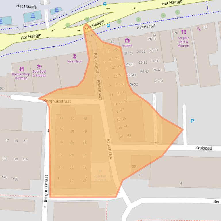 Kaart van postcodegebied 7906AH.