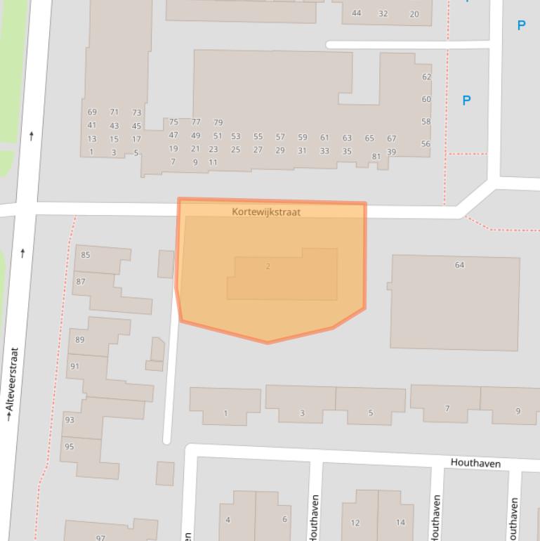 Kaart van postcodegebied 7906AJ.