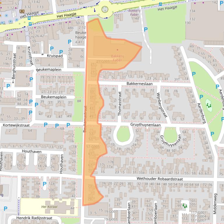 Kaart van postcodegebied 7906AL.