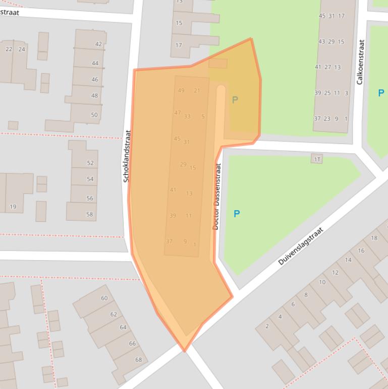 Kaart van postcodegebied 7906BJ.