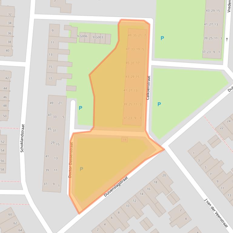 Kaart van postcodegebied 7906BL.