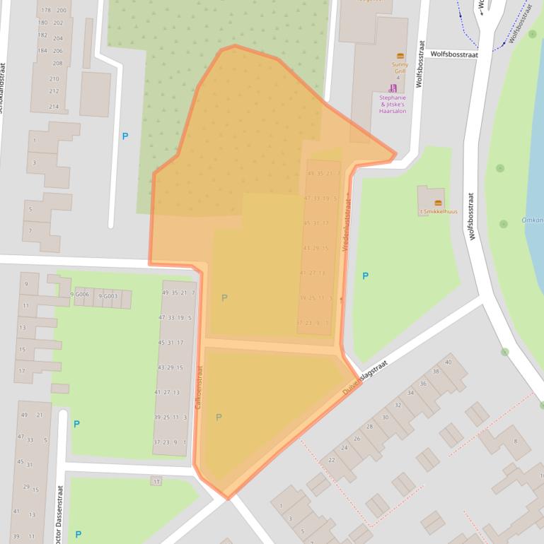 Kaart van postcodegebied 7906BM.