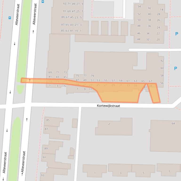 Kaart van postcodegebied 7906BP.