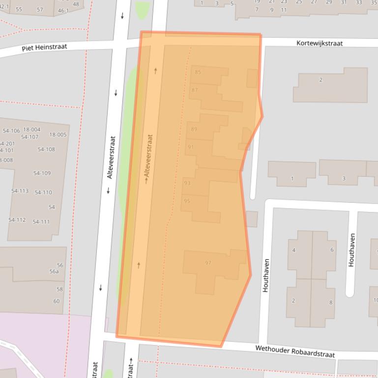 Kaart van postcodegebied 7906CC.