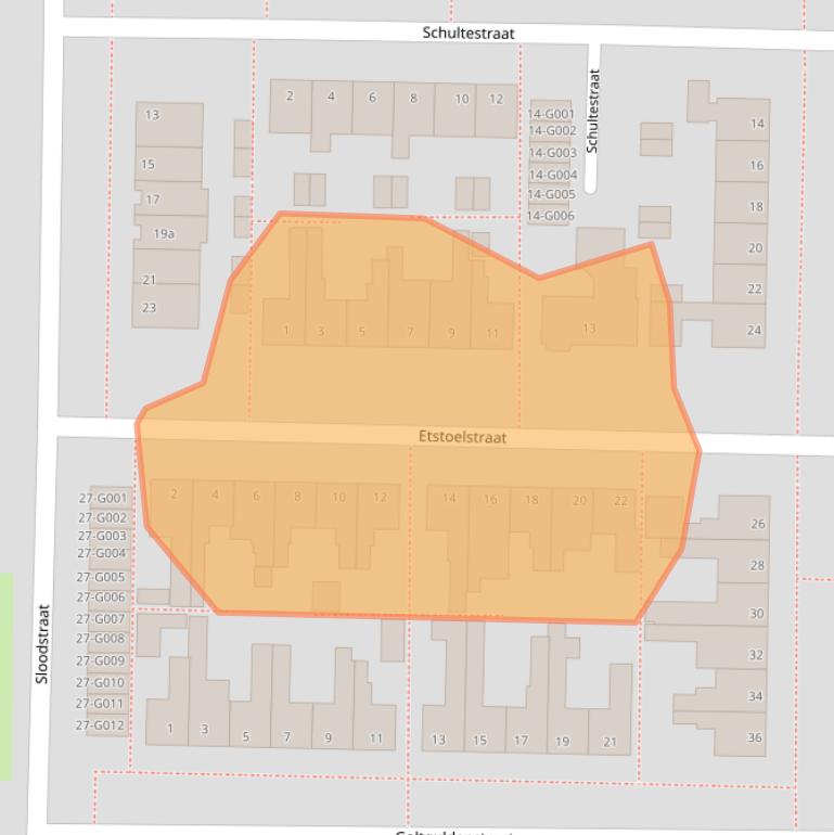 Kaart van postcodegebied 7906CT.