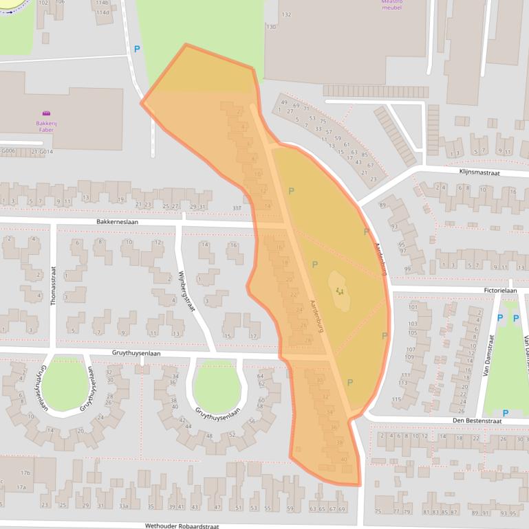 Kaart van postcodegebied 7906DD.