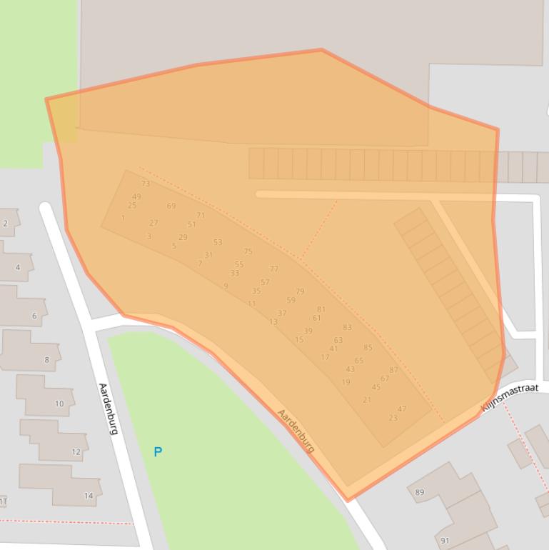 Kaart van postcodegebied 7906DE.