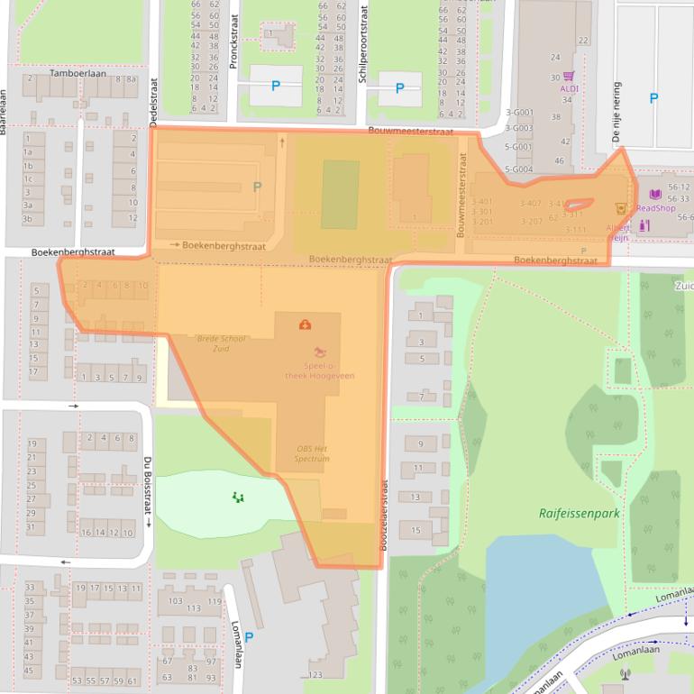 Kaart van postcodegebied 7906GA.
