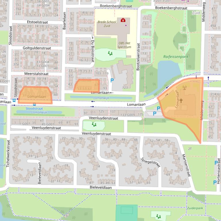 Kaart van postcodegebied 7906HB.