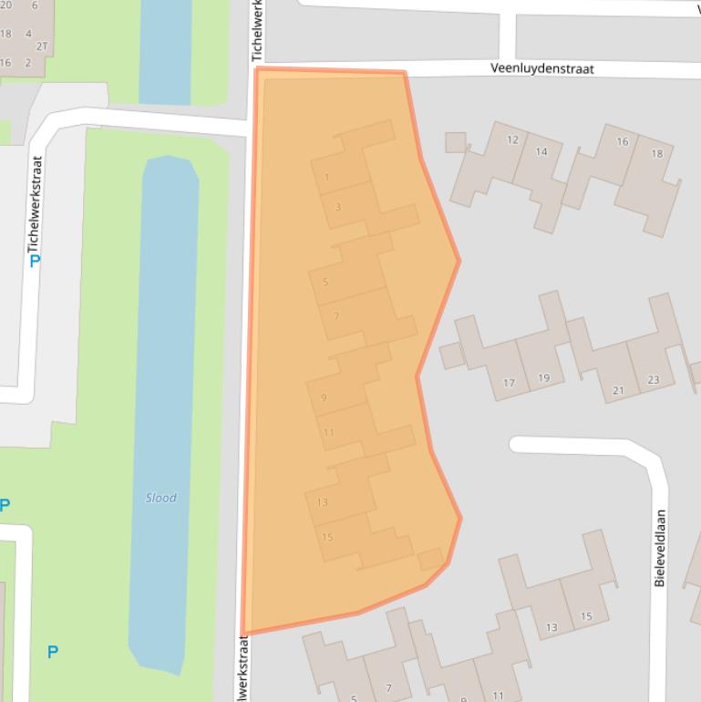 Kaart van postcodegebied 7906HC.