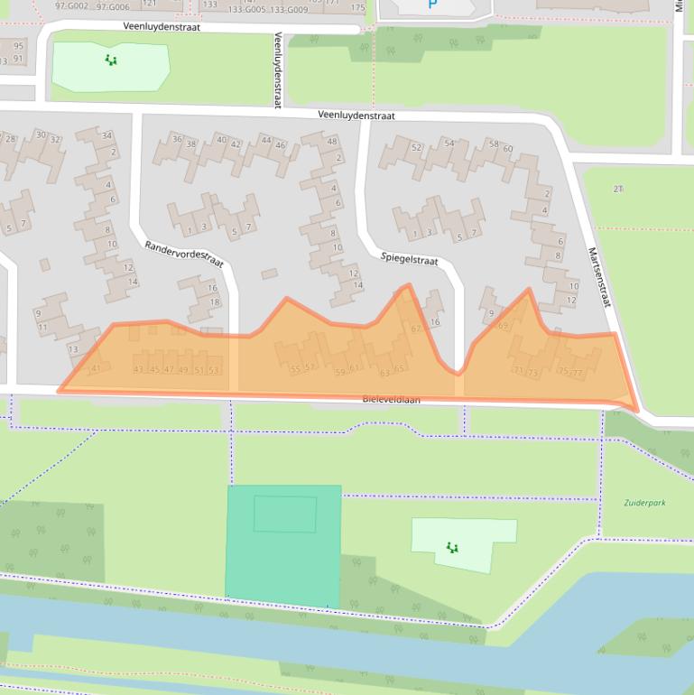 Kaart van postcodegebied 7906HS.