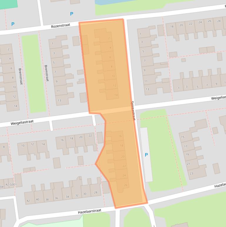 Kaart van postcodegebied 7906KJ.
