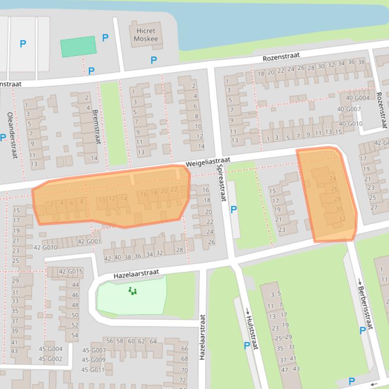 Kaart van postcodegebied 7906KN.