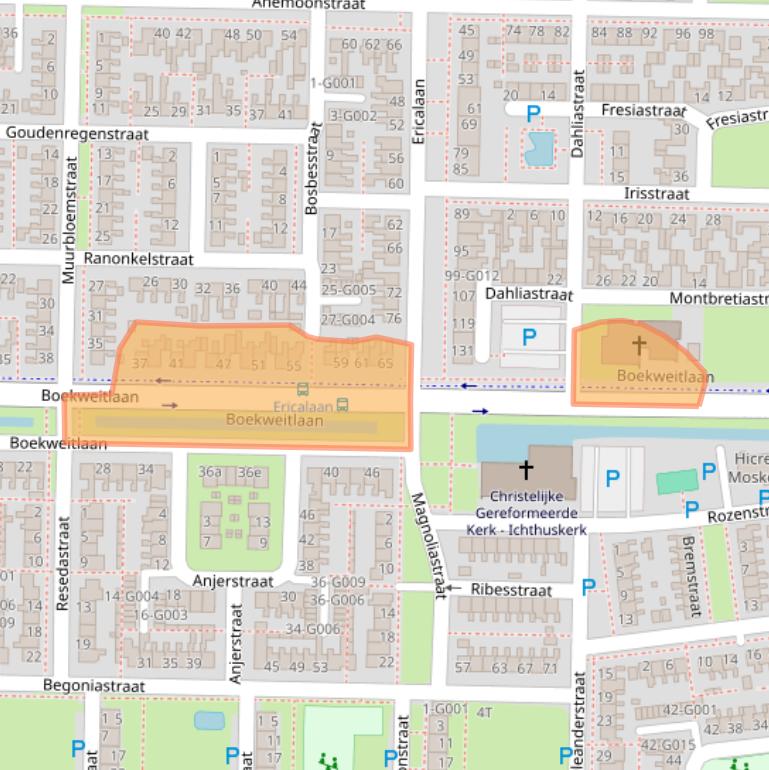 Kaart van postcodegebied 7906LB.