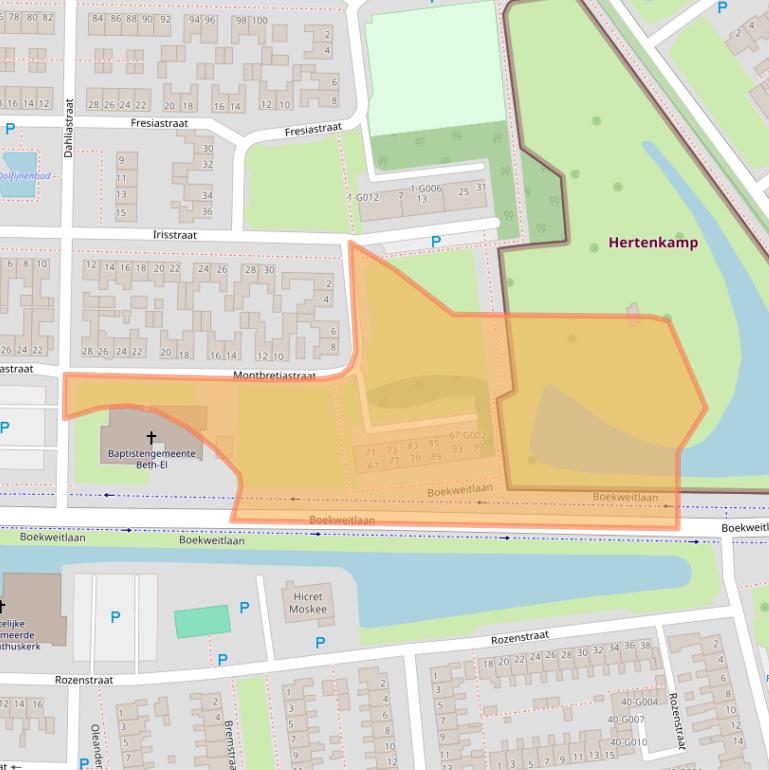 Kaart van postcodegebied 7906LC.