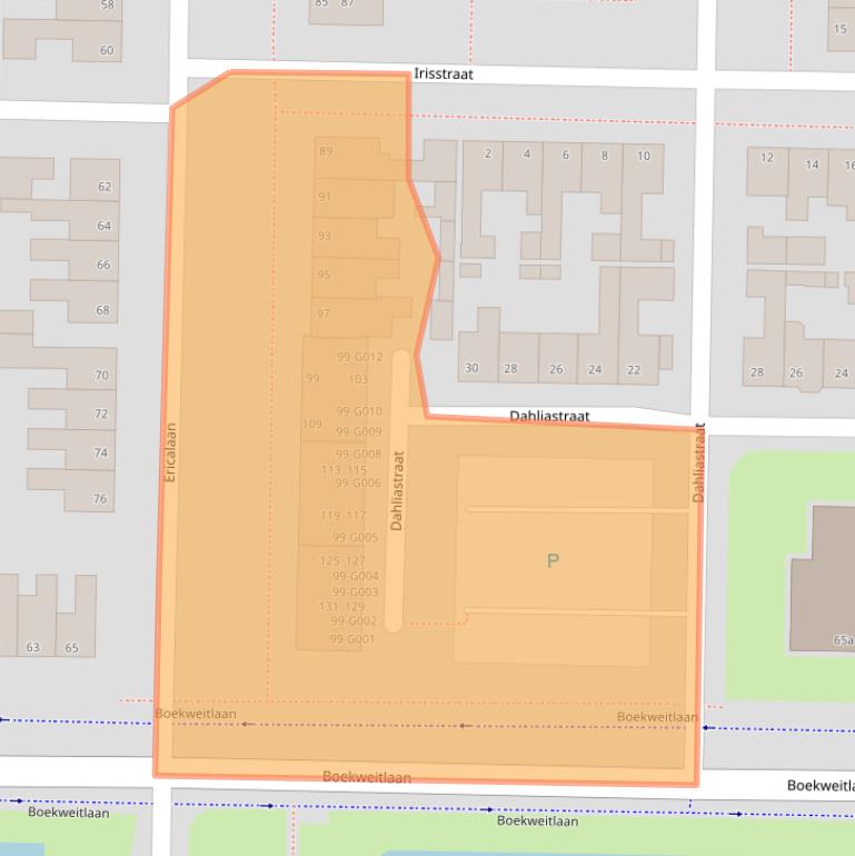 Kaart van postcodegebied 7906NC.