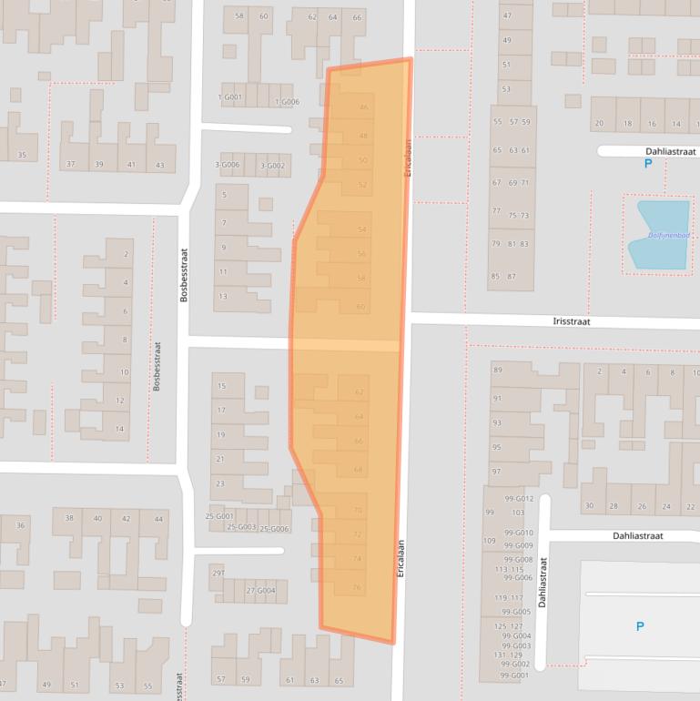 Kaart van postcodegebied 7906NE.