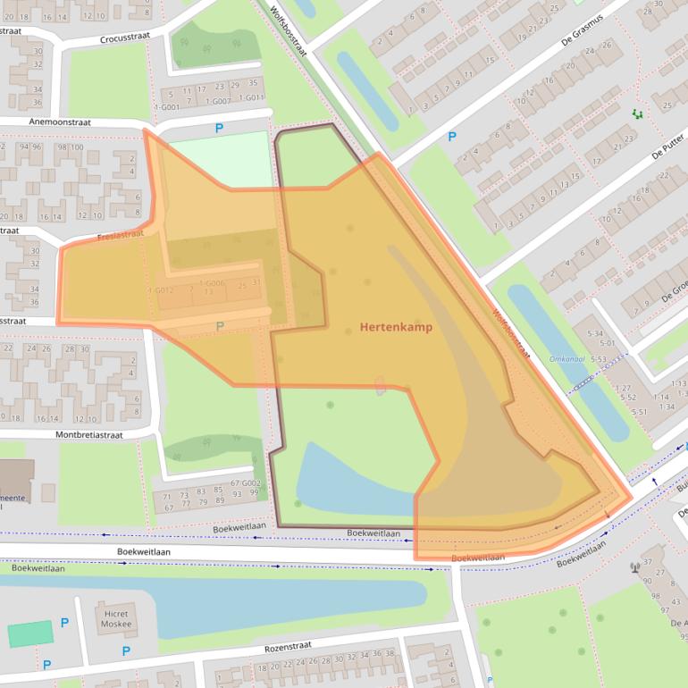 Kaart van postcodegebied 7906NG.