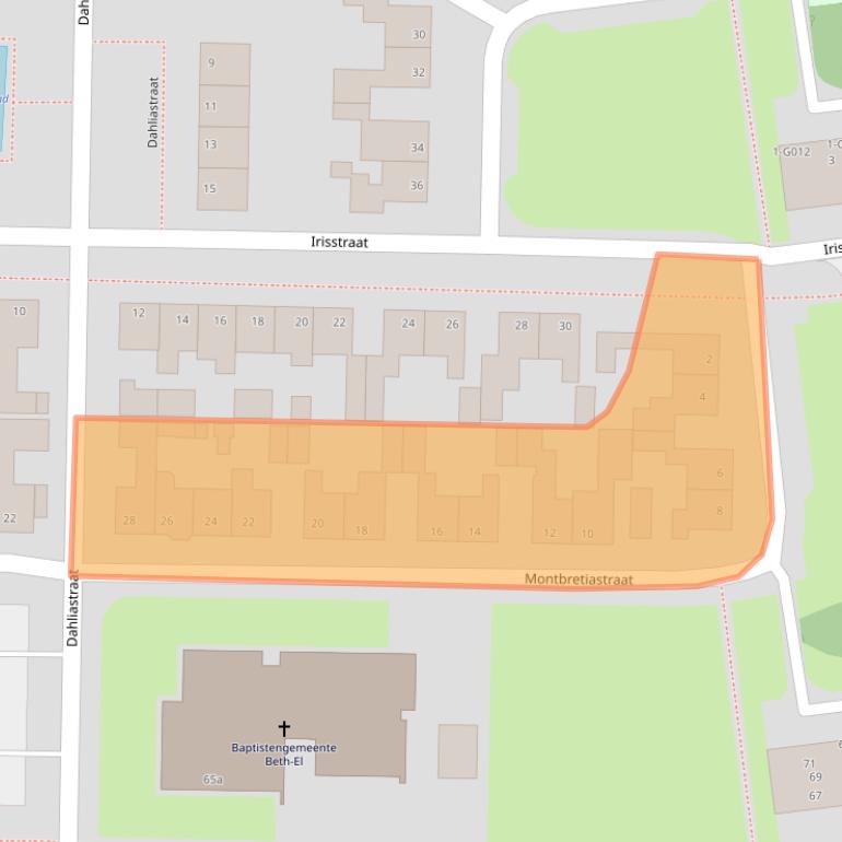 Kaart van postcodegebied 7906NJ.