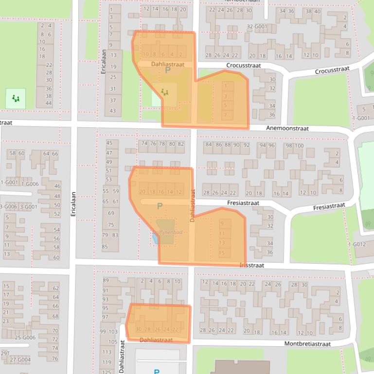 Kaart van postcodegebied 7906NK.