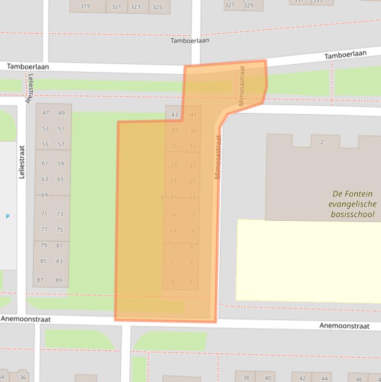 Kaart van postcodegebied 7906PJ.