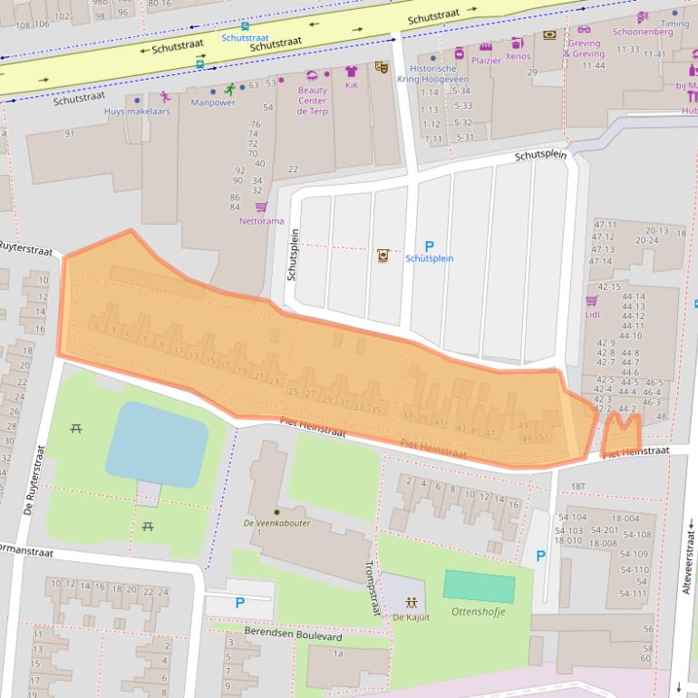 Kaart van postcodegebied 7907AD.