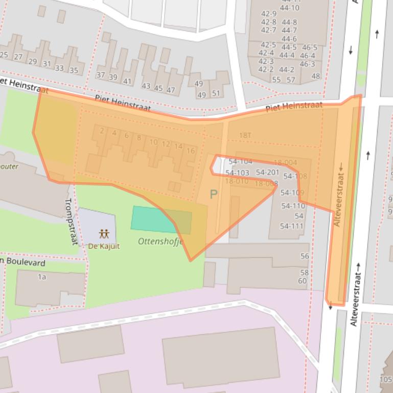 Kaart van postcodegebied 7907AE.