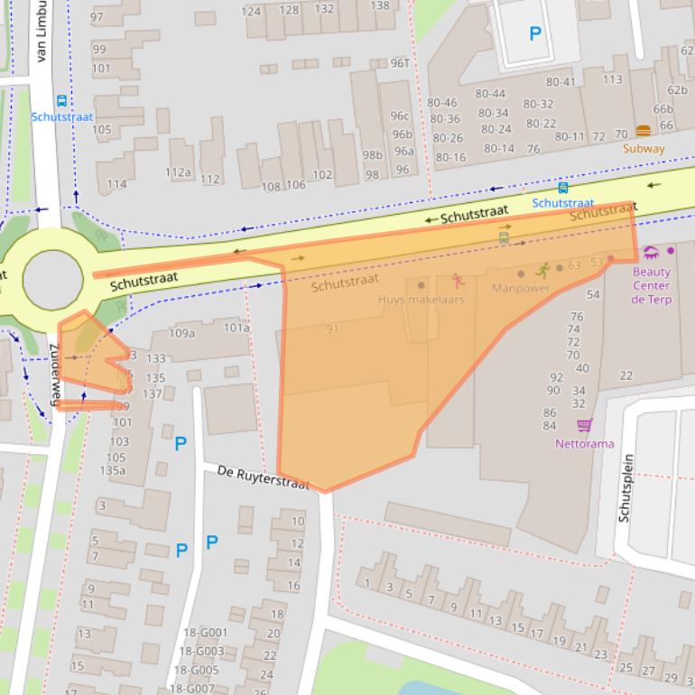 Kaart van postcodegebied 7907CB.