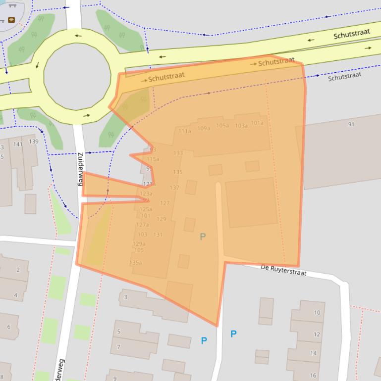 Kaart van postcodegebied 7907CC.