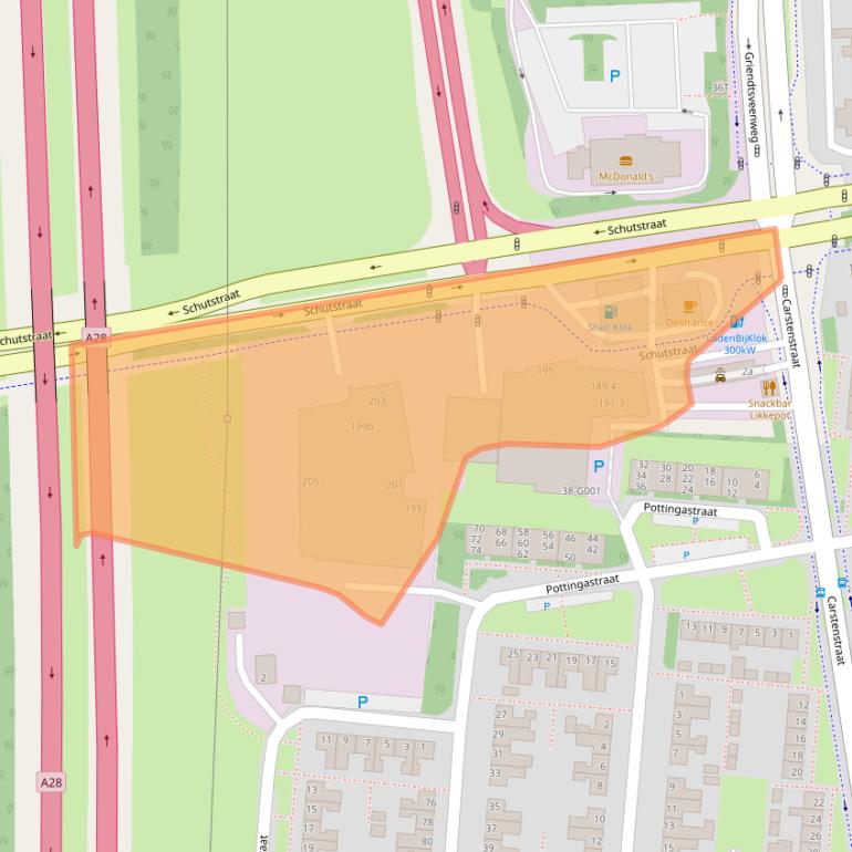 Kaart van postcodegebied 7907CE.