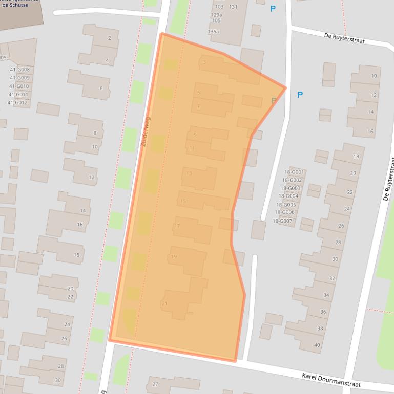 Kaart van postcodegebied 7907CH.