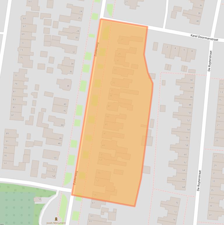 Kaart van postcodegebied 7907CJ.